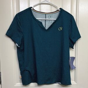 NWT OP Teal Polka Dot Women PJ Top
